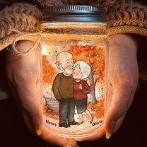 Gift For Wife I Wish I Could Turn Back The Clock - Personalized Mason Jar Light