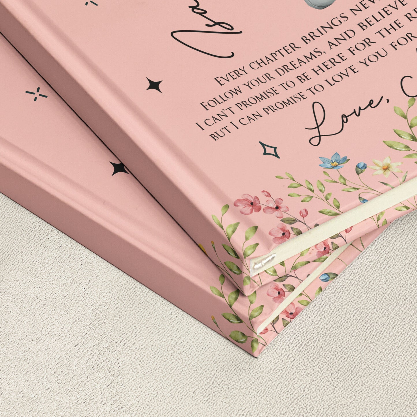 Gift For Daughter Granddaughter Birth Flower - Personalized Hardcover Journal