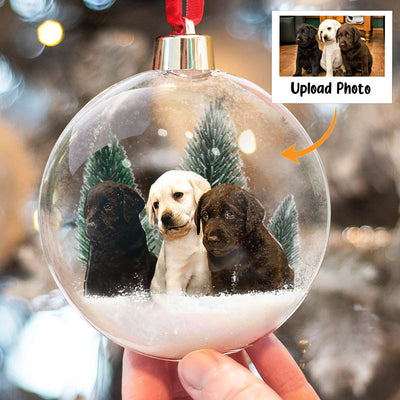 Gift For Dog Lovers Dog Mom Dog Dad - Personalized Christmas Ball Photo Ornament