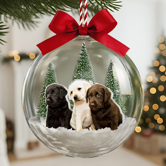 Gift For Dog Lovers Dog Mom Dog Dad - Personalized Christmas Ball Photo Ornament
