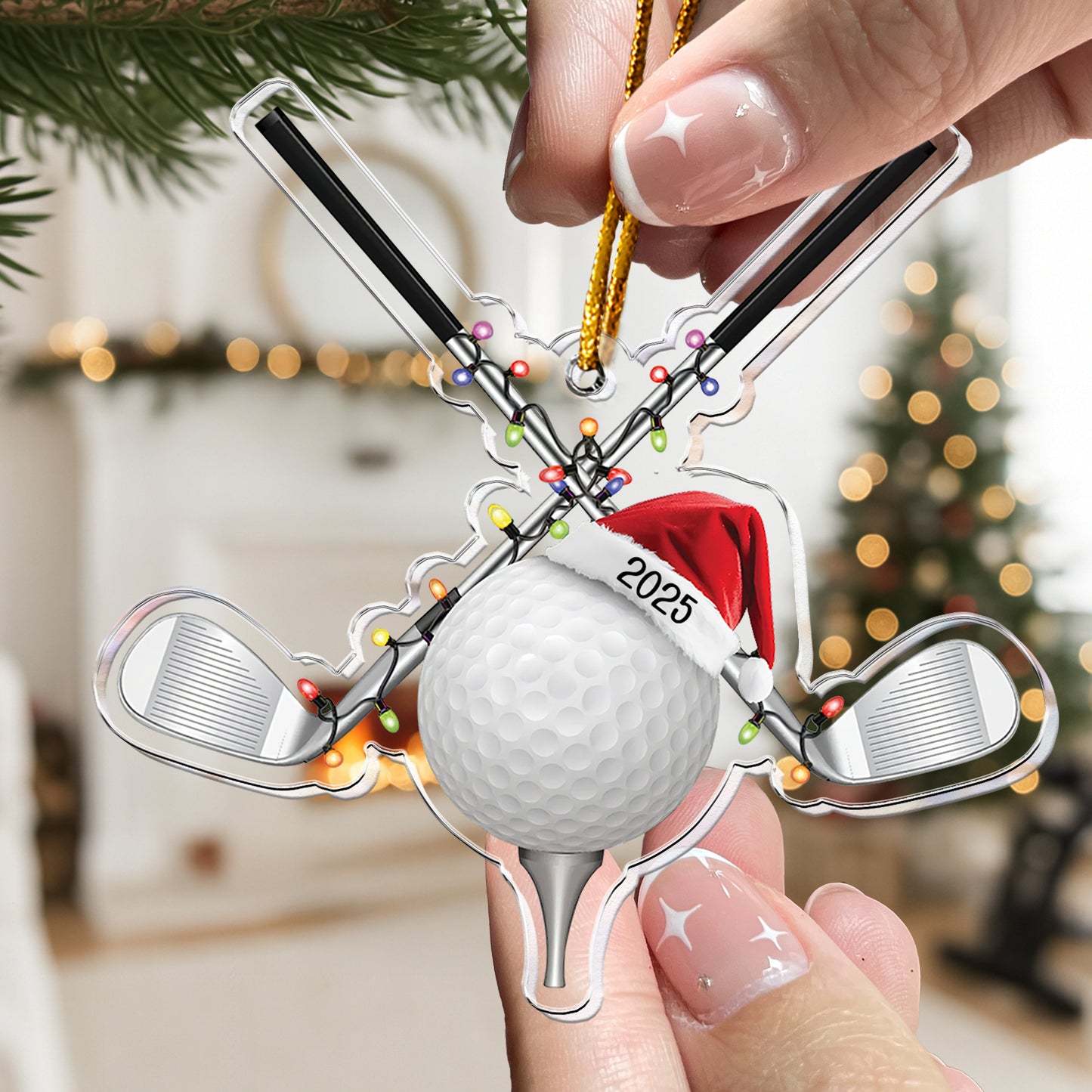 Gift For Golfer Golfing 2D Flat Ornament - Acrylic Ornament
