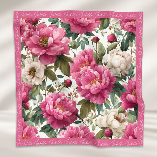 Gift For Her Daughter Friend Birthday Flower Self Gift - Personalized Satin Scarf