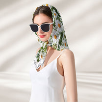 Gift For Her Daughter Friend Birthday Flower Self Gift - Personalized Satin Scarf