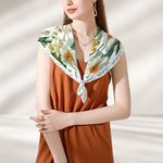 Gift For Her Daughter Friend Birthday Flower Self Gift - Personalized Satin Scarf