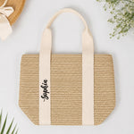 Gift For Her Summer Style - Personalized Straw Bag