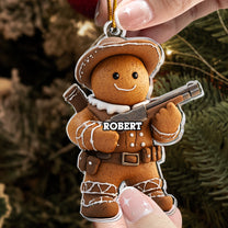 Gift For Hunting Lovers Gingerbread - Personalized Acrylic Ornament