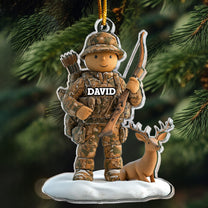 Gift For Hunting Lovers Gingerbread - Personalized Acrylic Ornament