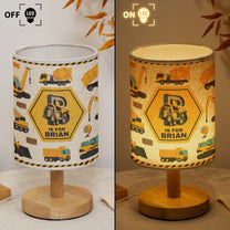 Gift For Kid Construction, Monster Truck, Unicorn Letter - Personalized Fabric Lamp