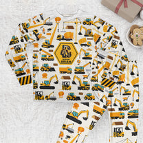 Gift For Kid Construction, Monster Truck, Unicorn Letter - Personalized Pajama Set