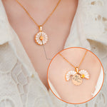 Gift For Loved Ones - Personalized Daisy Necklace With Hidden Message