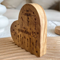 Gift For Mom And Grandma First Mom Now Grandma - Personalized Engraved Wood Plaque