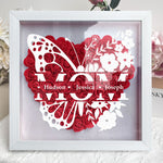 Gift For Mom Custom Children Names - Personalized Flower Shadow Box