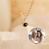 Gift For Mom Grandma Aunt - Personalized Photo Projection Necklace