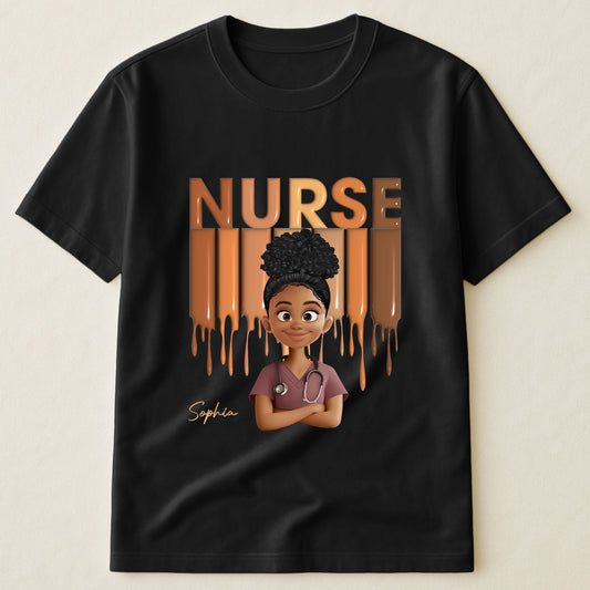 Gift For Nurse - Nurse Life Healthcare Worker Custom Title - Personalized Shirt