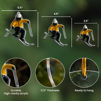 Gift For Skiing Lovers Gift For Skier 2D Flat- Acrylic Ornament