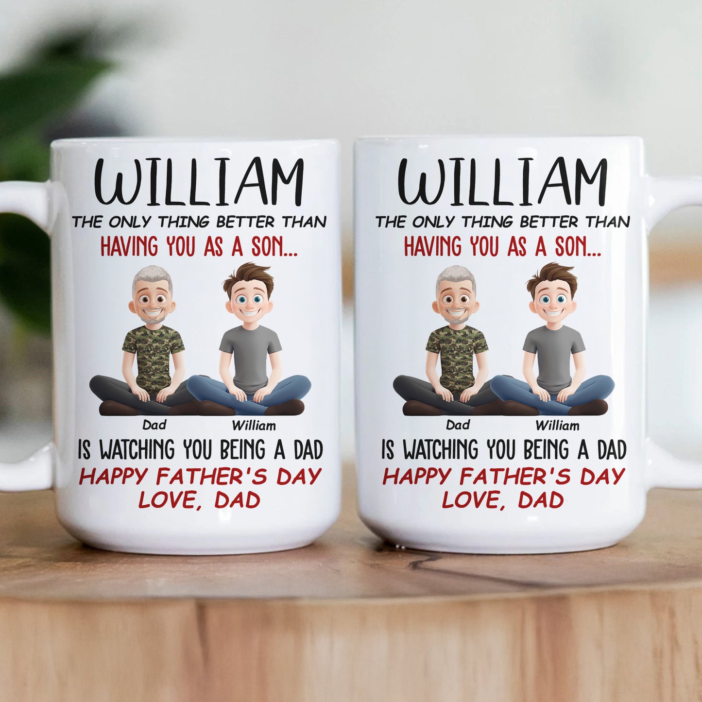 Gift For Son Grandson Gift For New Dad Happy First Father's Day - Personalized Mug