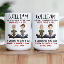 Gift For Son Grandson Gift For New Dad Happy First Father's Day - Personalized Mug