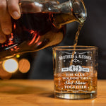 Gift Set Brothers & Alcohol - Personalized Whiskey Glass And Decanter Set
