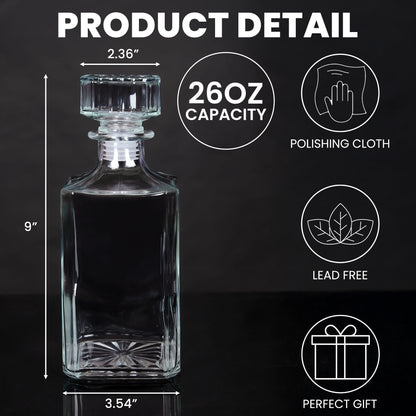 Gift Set Brothers & Alcohol - Personalized Whiskey Glass And Decanter Set