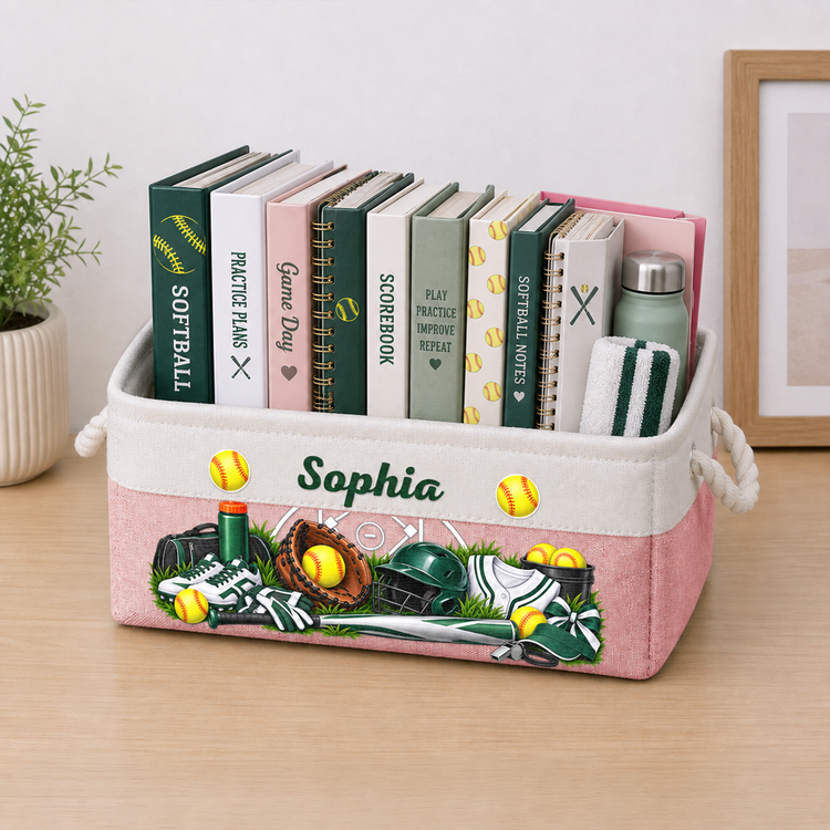 Gift-For-Baseball,-Softball,-Soccer,-Football,-Basketball,-Hockey-Lover-Room-Decor-Personalized-Storage-Basket-2