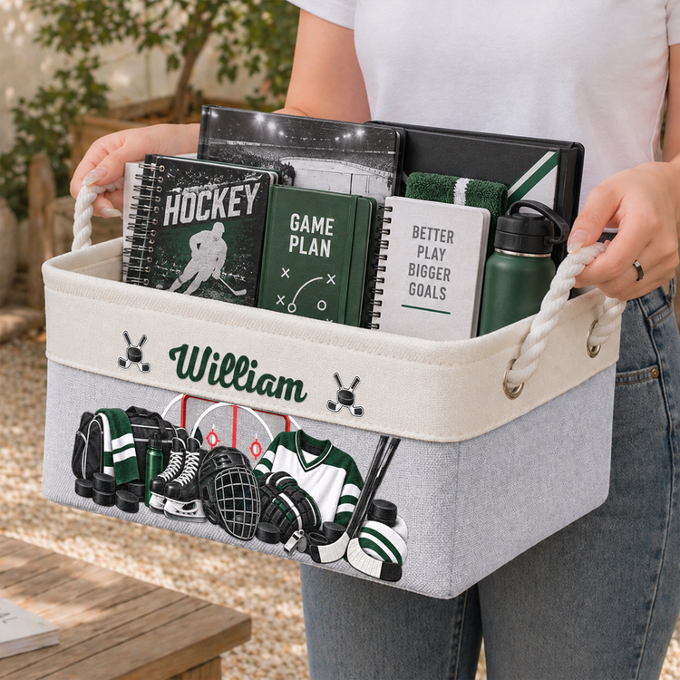 Gift-For-Baseball,-Softball,-Soccer,-Football,-Basketball,-Hockey-Lover-Room-Decor-Personalized-Storage-Basket-4