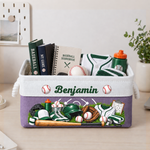 Gift-For-Baseball,-Softball,-Soccer,-Football,-Basketball,-Hockey-Lover-Room-Decor-Personalized-Storage-Basket-5
