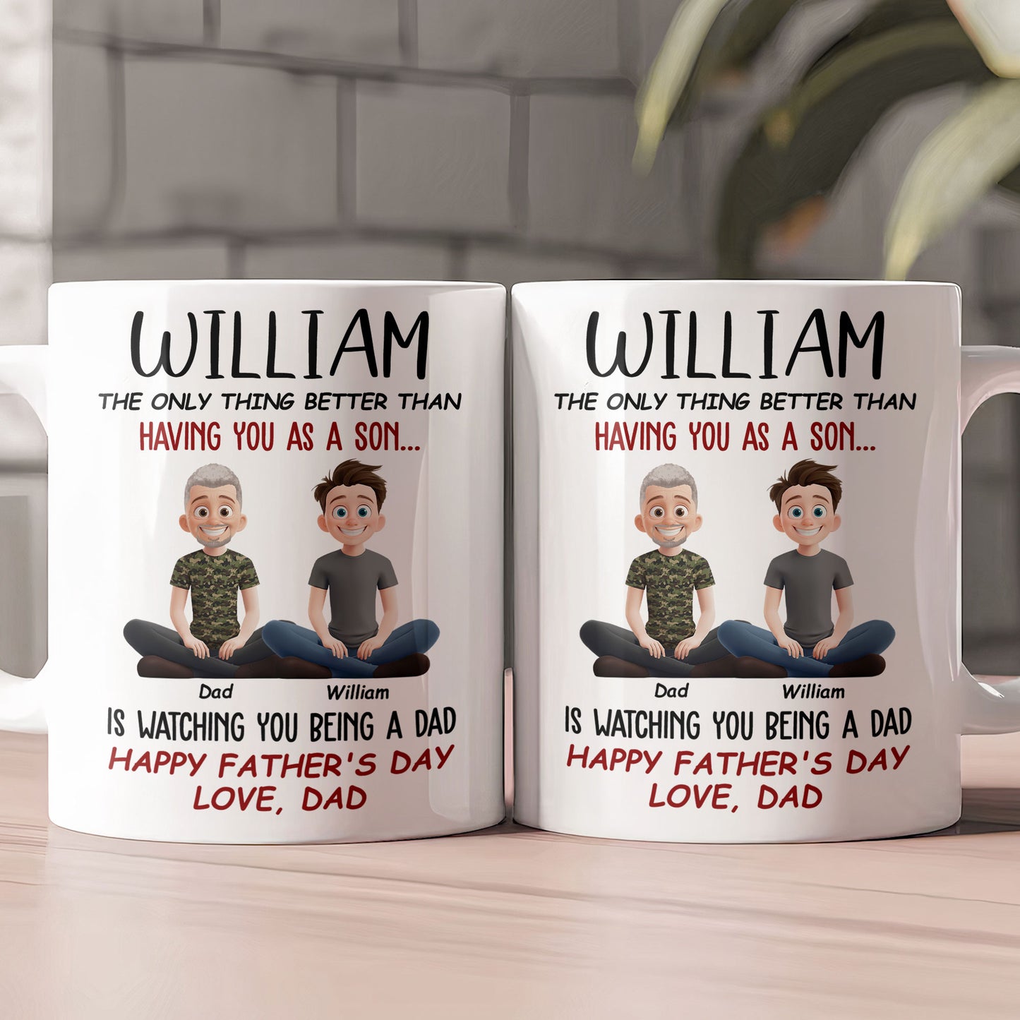 Gift-For-Son-Grandson-Gift-For-New-Dad-Happy-First-Father'S-Day-Personalized-Mug-2