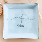 Gifts For Her, Teacher, Team Dance Jewelry Dish, Ballet Dancer Gifts - Personalized Jewelry Dish