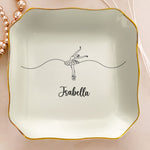 Gifts For Her, Teacher, Team Dance Jewelry Dish, Ballet Dancer Gifts - Personalized Jewelry Dish