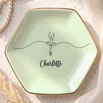 Gifts For Her, Teacher, Team Dance Jewelry Dish, Ballet Dancer Gifts - Personalized Jewelry Dish