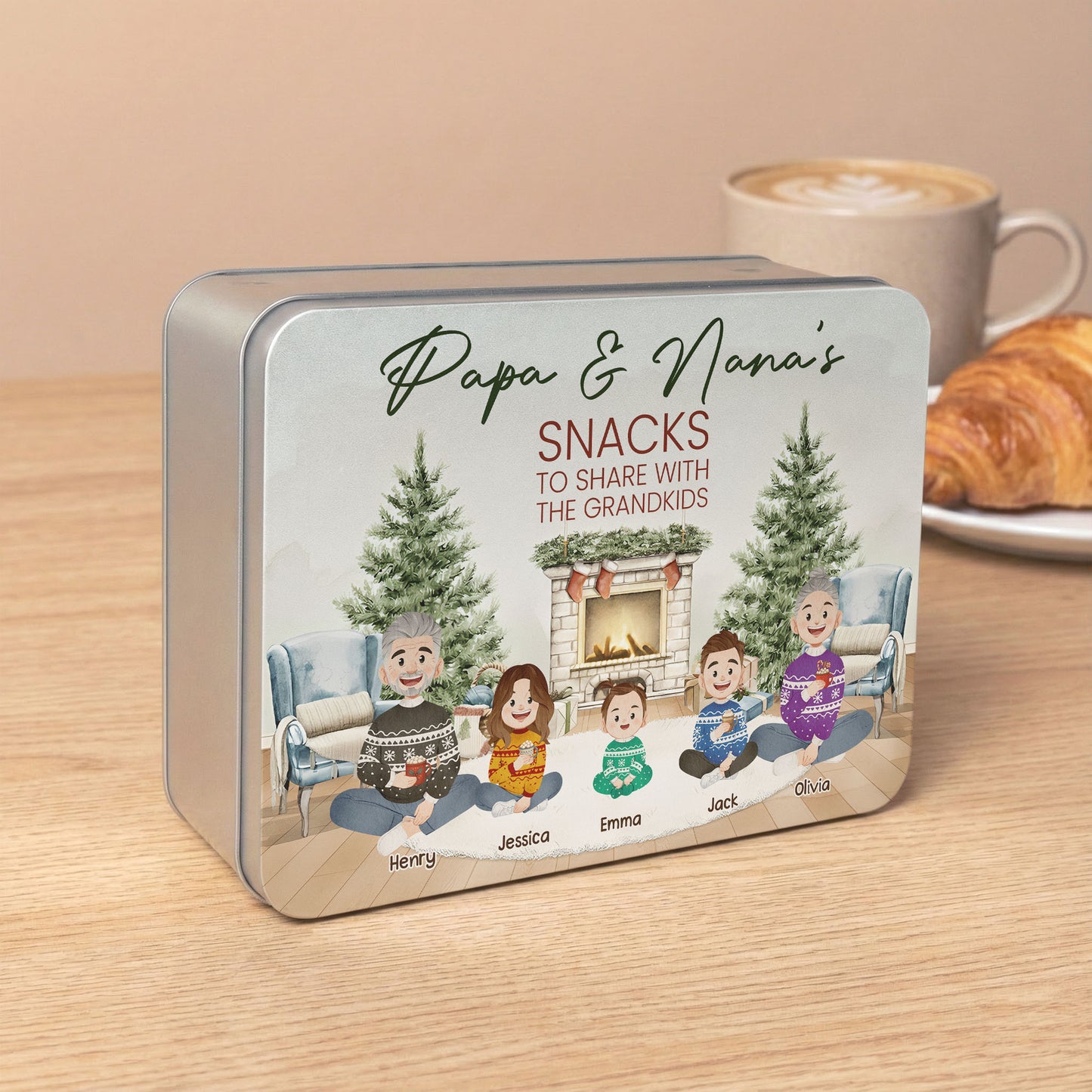 Gifts Ideas For Mum Dad Grandad Treats - Personalized Cookie Tin Box