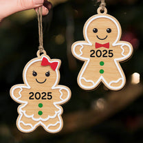 Gingerbread Christmas Cookie - Wooden Ornament