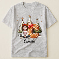 Gingerbread Family Alphabet Christmas Style - Personalized Shirt
