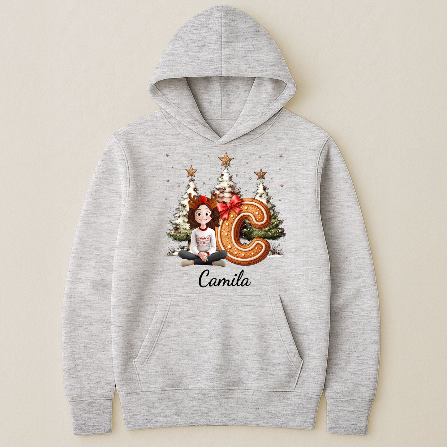 Gingerbread Family Alphabet Christmas Style - Personalized Shirt