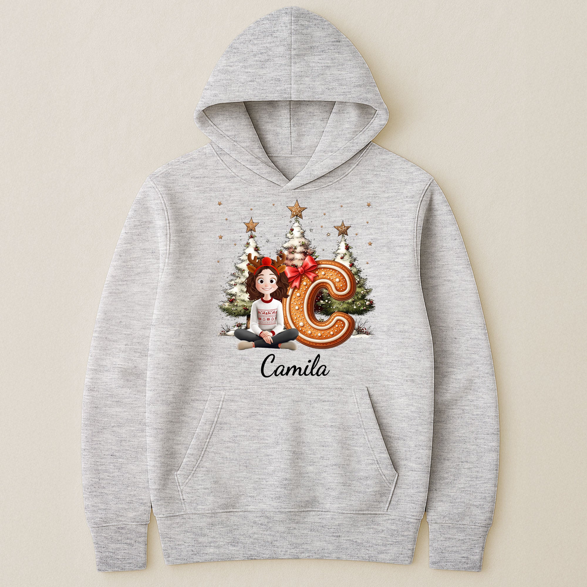 Gingerbread Family Alphabet Christmas Style - Personalized Shirt