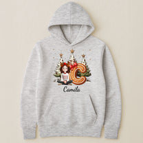 Gingerbread Family Alphabet Christmas Style - Personalized Shirt