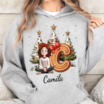 Gingerbread Family Alphabet Christmas Style - Personalized Shirt