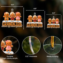 Gingerbread Grandkids Make Life More Grand - Personalized Acrylic Ornament