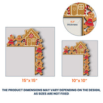 Gingerbread House Christmas Decoration - Personalized Door Corner Wood Sign