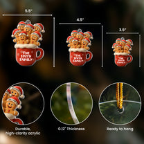 Gingerbread Mug Christmas - Personalized Acrylic Ornament