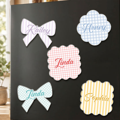 Gingham Kids Name Locker - Personalized Magnet