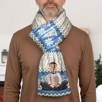 Girl And Her Dog - Personalized Fleece Scarf