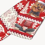 Girl And Her Dog - Personalized Fleece Scarf