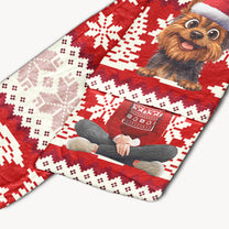 Girl And Her Dog - Personalized Fleece Scarf