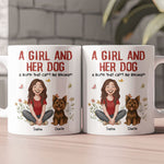 A Girl A Man And Their Dogs - A Bond That Can't Be Broken - Personalized Mug