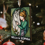 Girl And Her Horse Bond That Can't Be Broken - Personalized Wooden Ornament