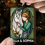 Girl And Her Horse Bond That Can't Be Broken - Personalized Wooden Ornament