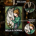 Girl And Her Horse Bond That Can't Be Broken - Personalized Wooden Ornament