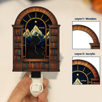 Girl Reading Book - Personalized Wood And Acrylic Night Light