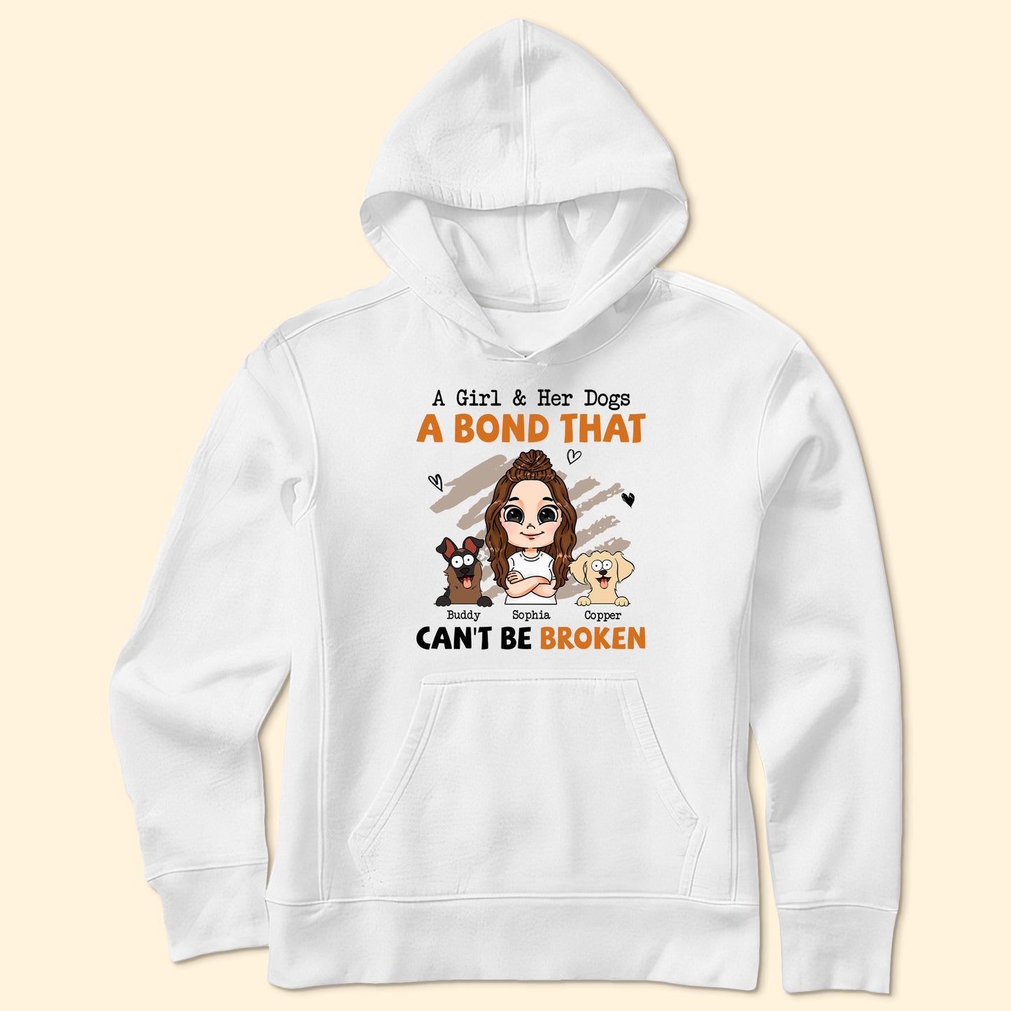 Girl & Her Dog - A Bond That Can't Be Broken - Personalized Shirt